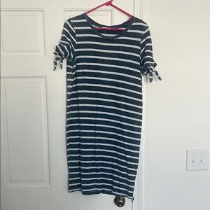 Striped Navy and White Dress